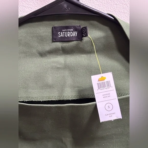 SOLD | Kate Spade Saturday Flat Pocket Blouse | Forest Green | Women’s S - Picture 3 of 9